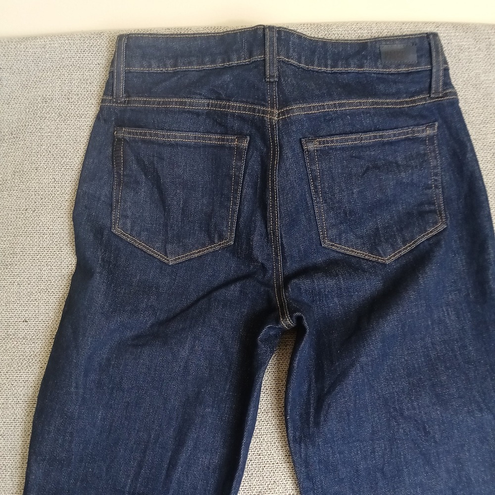Paige High Rise Manhattan Jeans Women 26 Dark Wash Excellent Bootcut Stretch - Picture 4 of 9